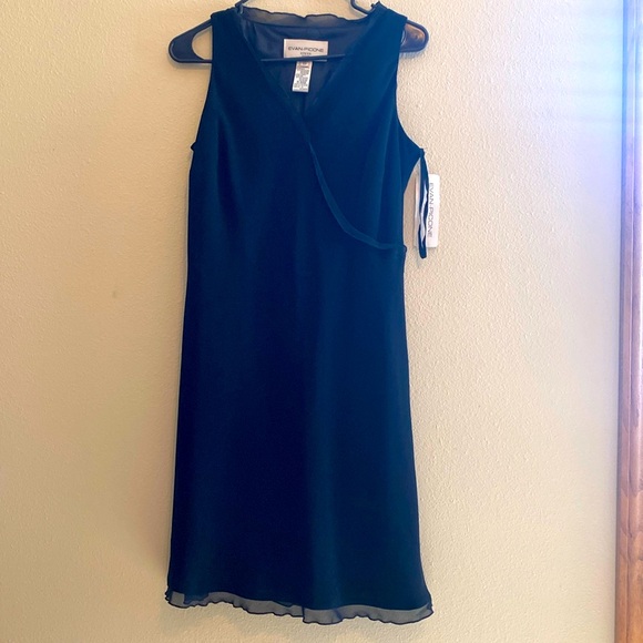 Evan Picone 10 Petite Black Dress - Picture 1 of 8